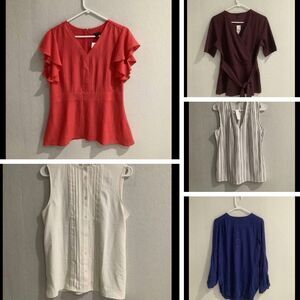 Ann Taylor /LOFT BUNDLE OF 5 Top Blouse Career Party Office Casual Size M NWT